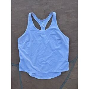 Athleta Cropped Racerback Tank White Size Medium